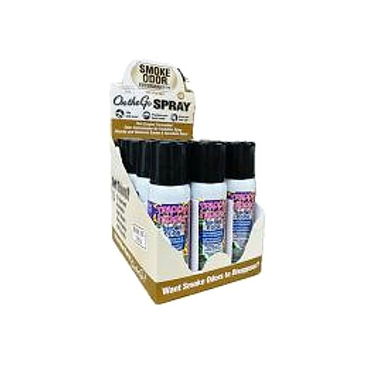 Smoke Odor Exterminator & Freshener Mini Spray 3oz - Trippy Hippie - 12ct - Display