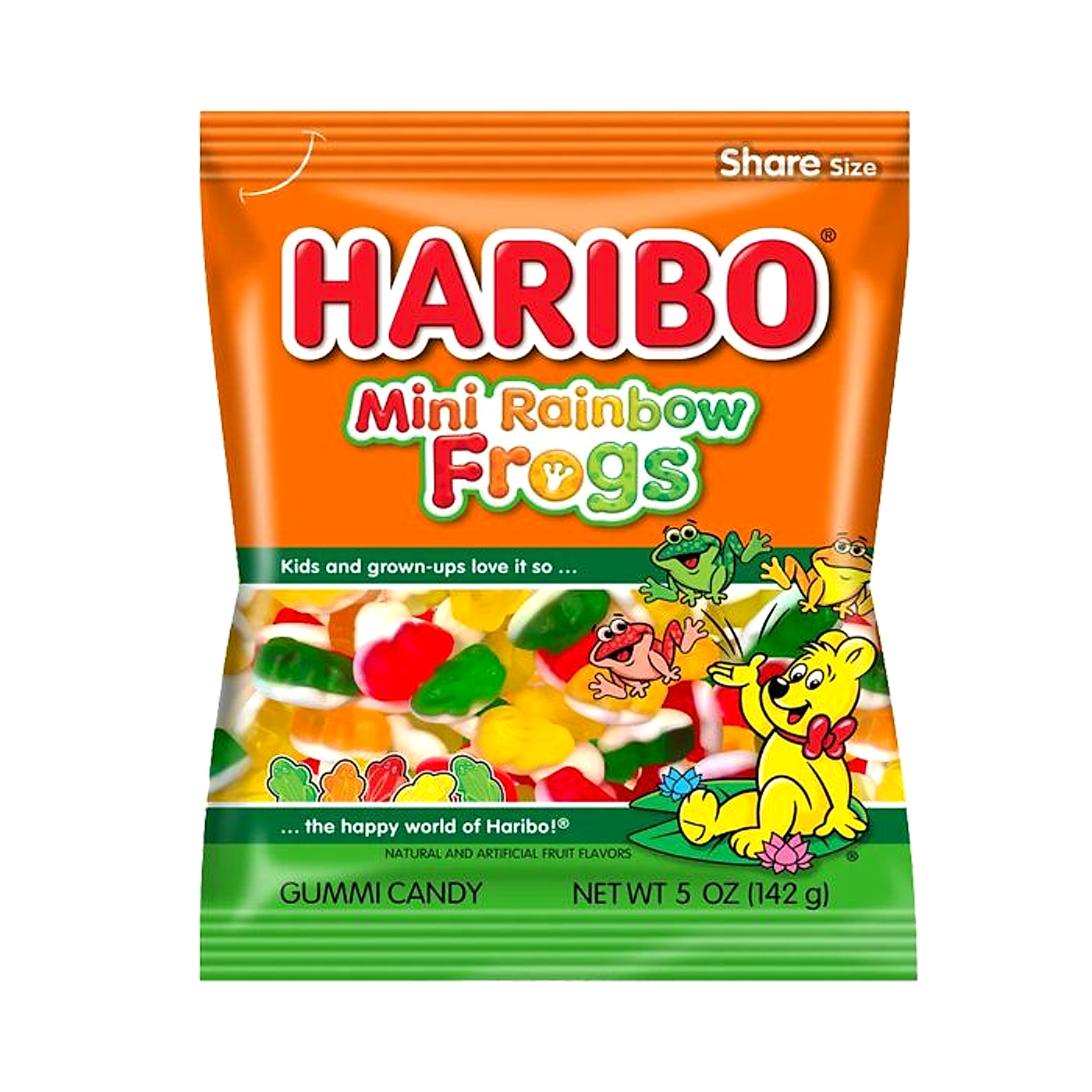 Haribo Gummi Candy - Mini Rainbow Frogs - 142g -12ct