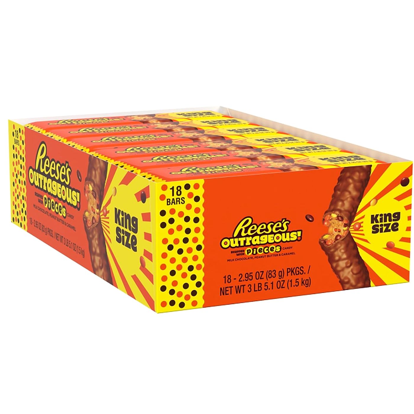 Reese's Outrageous King Size Bar 83g - 18ct