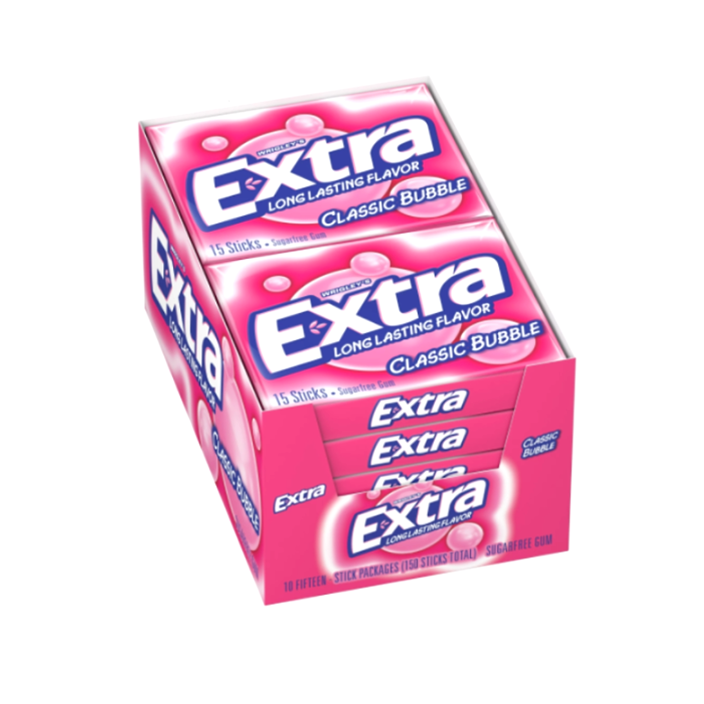 Wrigley's Extra Gum - Classic Bubble - 10/15ct