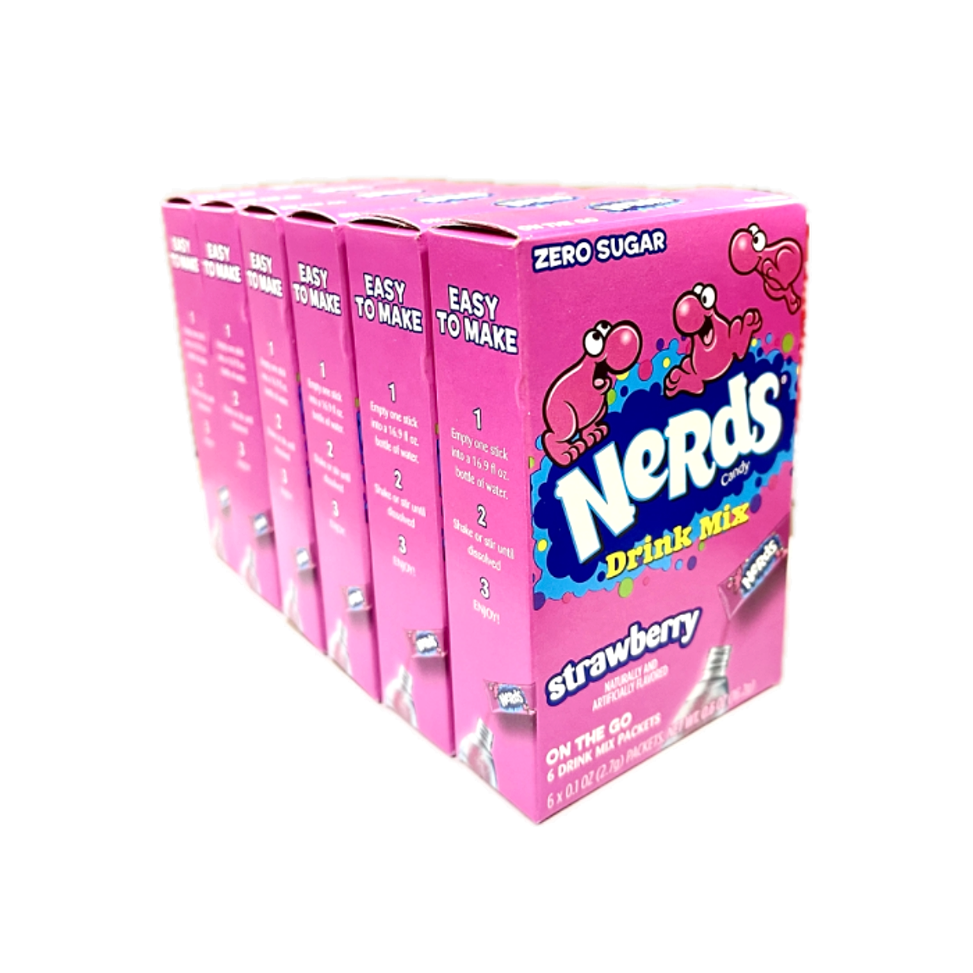 Nerds Zero Sugar Drink Mix- Strawberry - 6ct/6pk