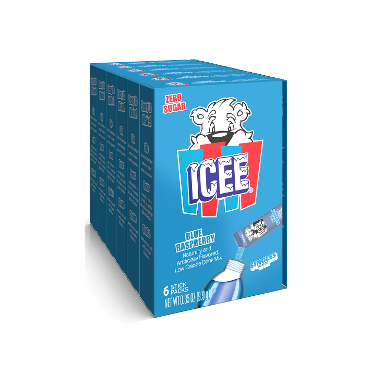 Ice Powder Drink Mix- Blue Raspberry - 6ct/6pk