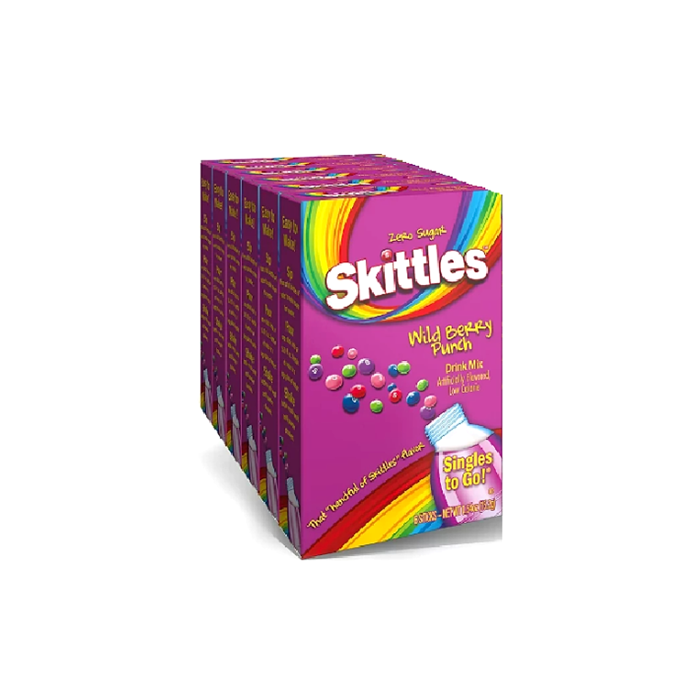 Skittles Powder Drink Mix- Wild Berry Punch - 6ct/6pk