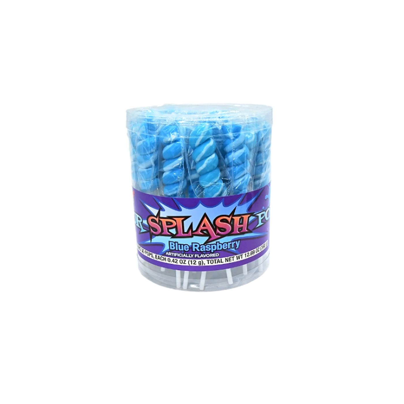 Color Splash Pops Tubes- Blue Raspberry- 12g -30ct