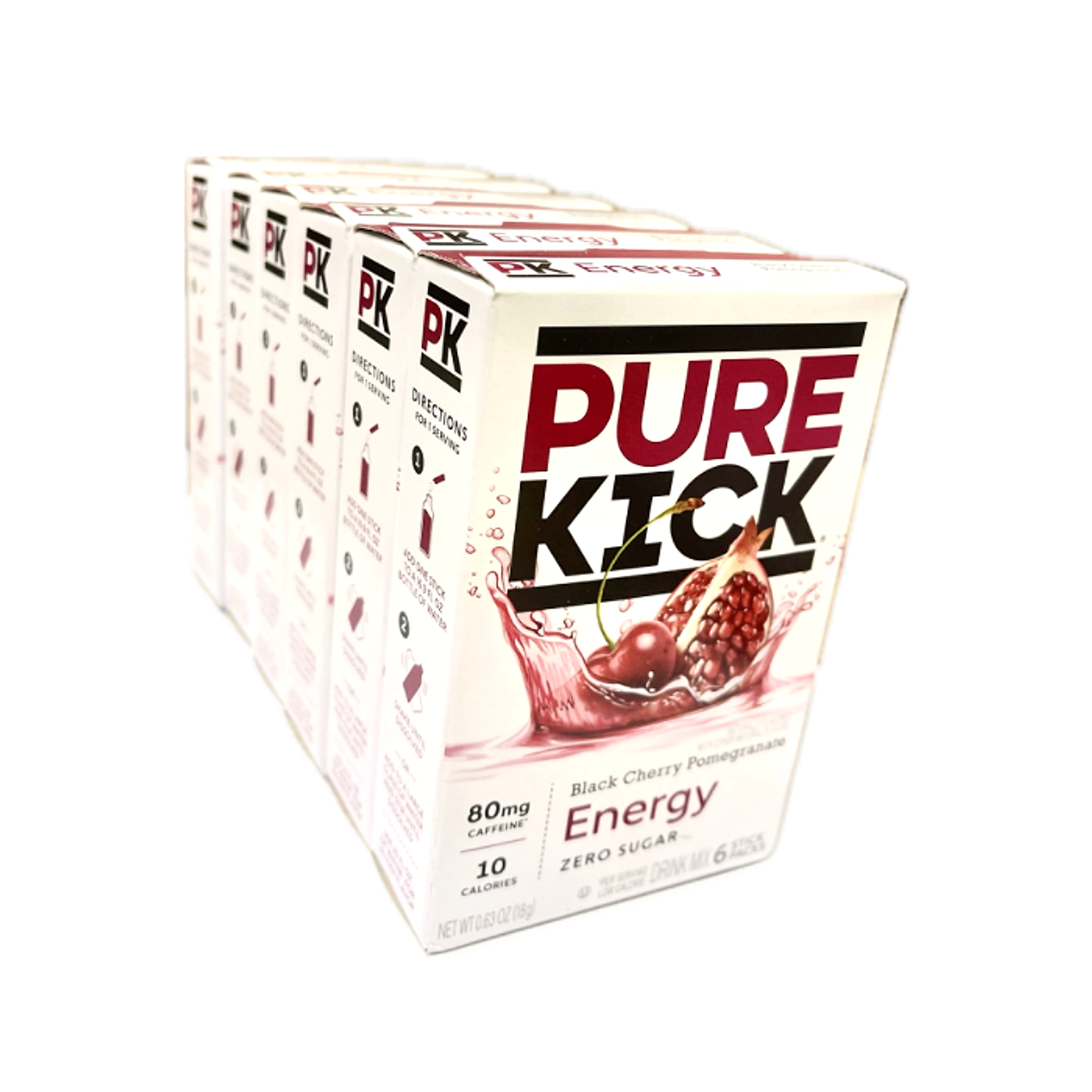 Pure Kick Energy Drink Mix- Black Cherry Pomegranate - 6ct/6pk
