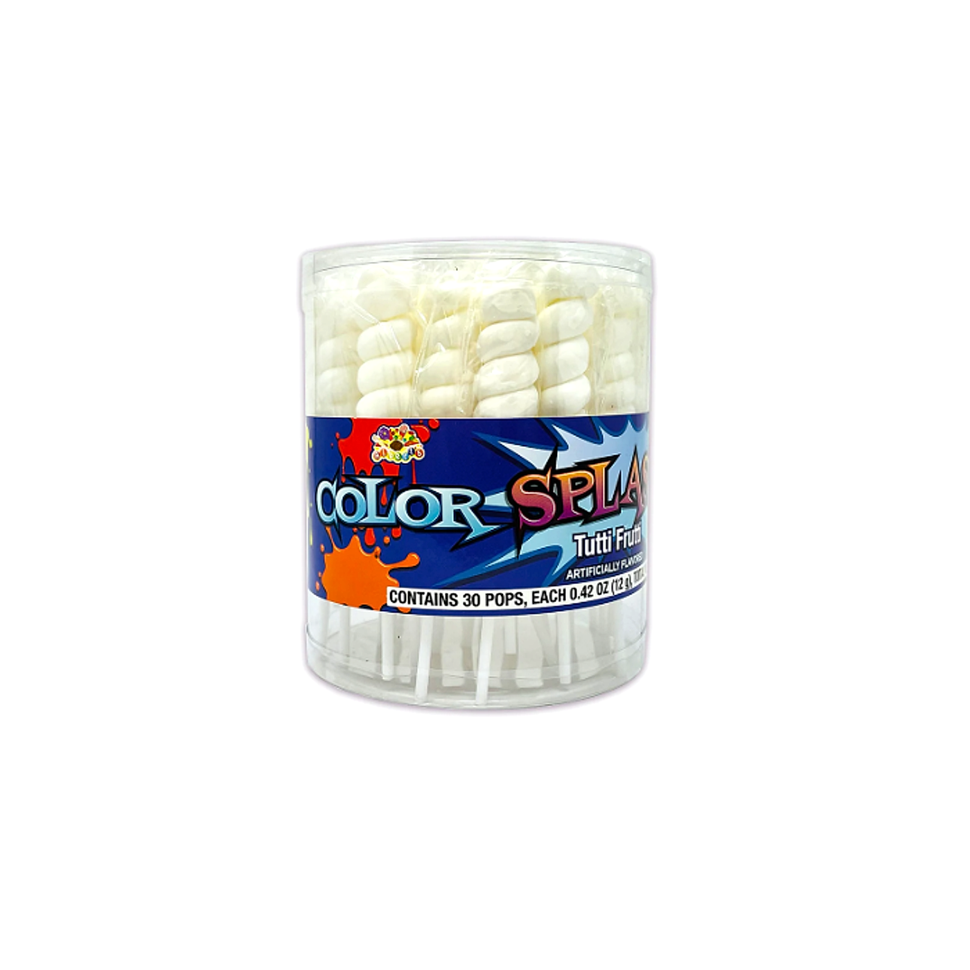 Color Splash Pops Tubes- Tutti Frutti White - 12g - 30ct