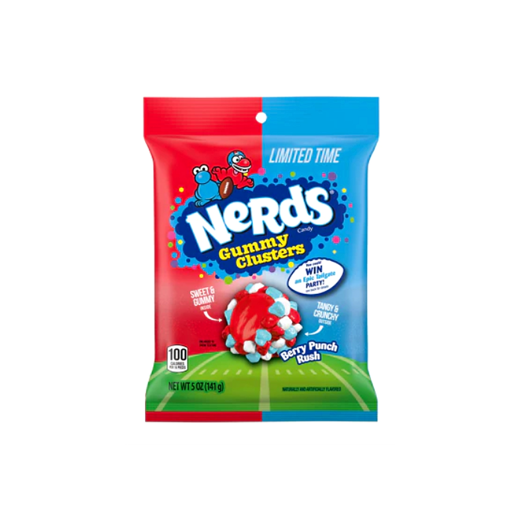 Nerds Gummy Clusters Peg Bags - Berry Punch Rush - Large - 141g - 12ct