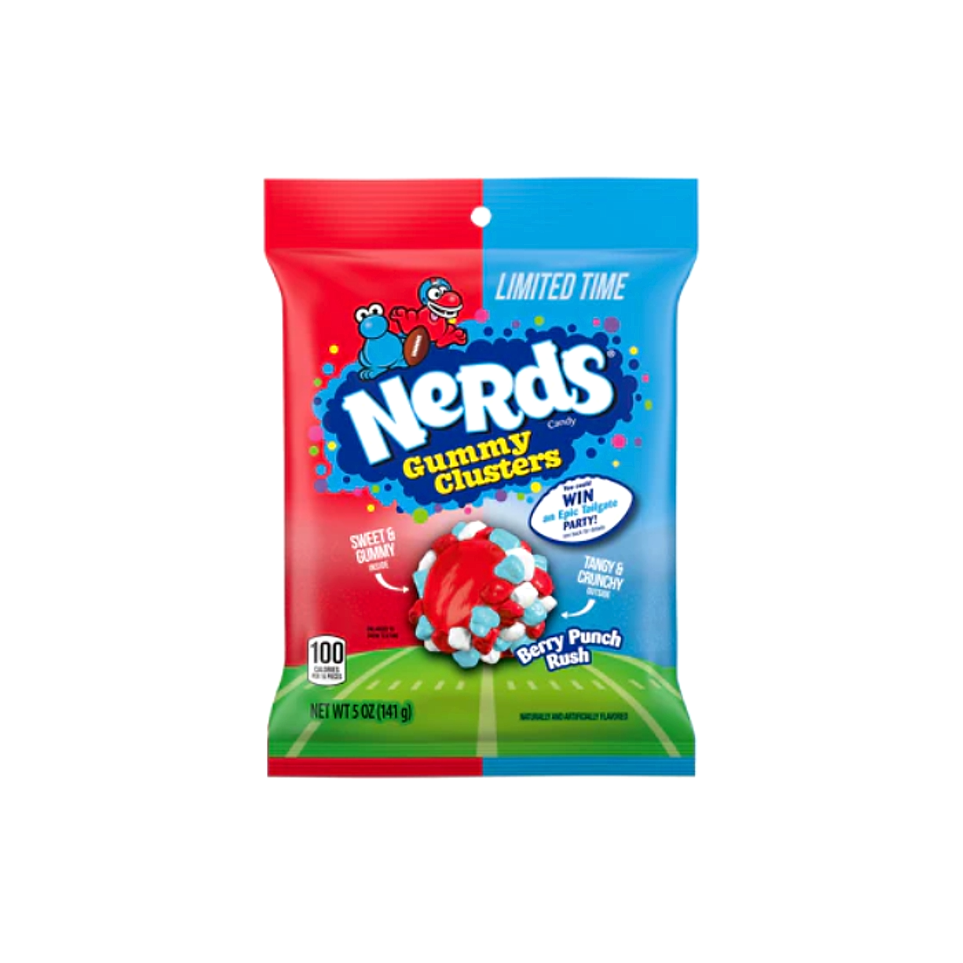 Nerds Gummy Clusters Peg Bags - Berry Punch Rush - Large - 141g - 12ct