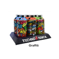 5" Techno Small Spray Can Torch Lighters - Graffiti - 6ct
