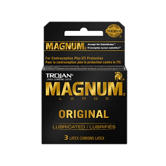 TROJAN - Magnum Large Size  Original Condoms - 6ct/3ea'