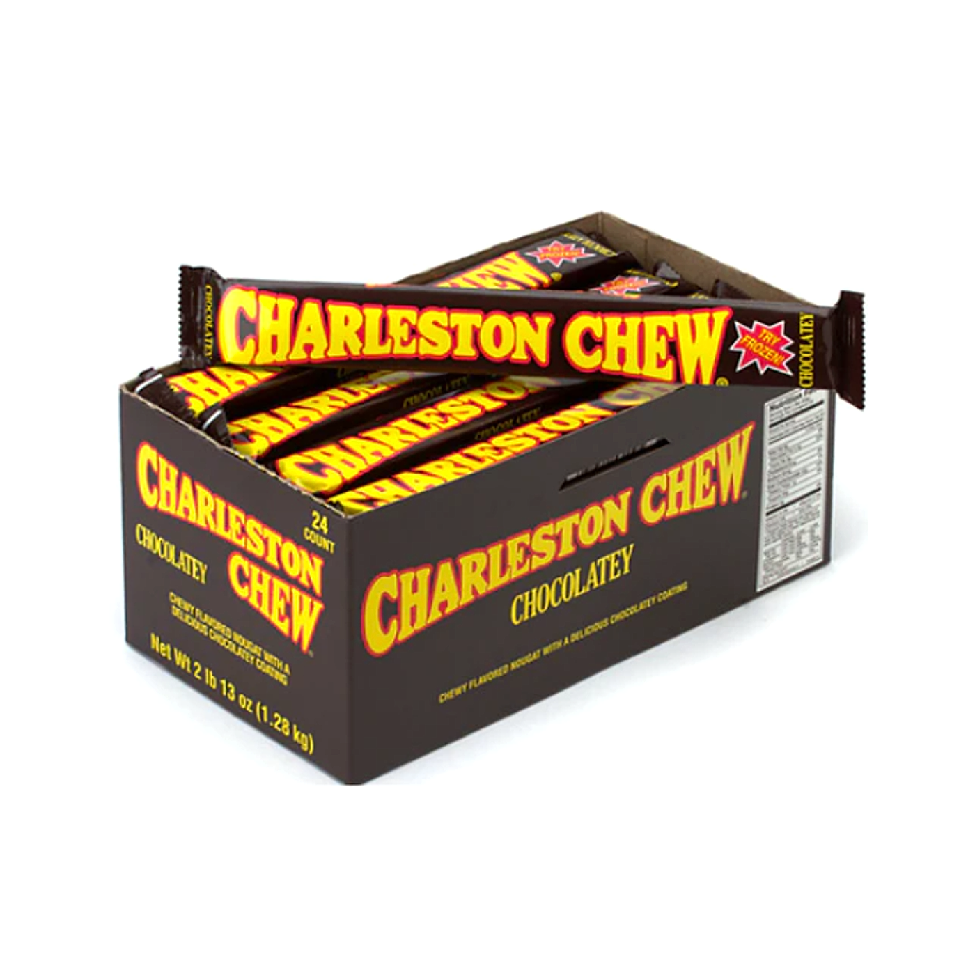 Charleston Chew Standard Bar - Chocolate - 53g -24ct