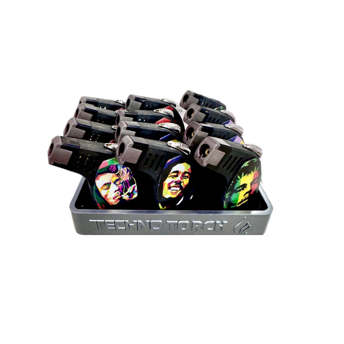 Techno Big Man Slant Torch Lighter - 12ct