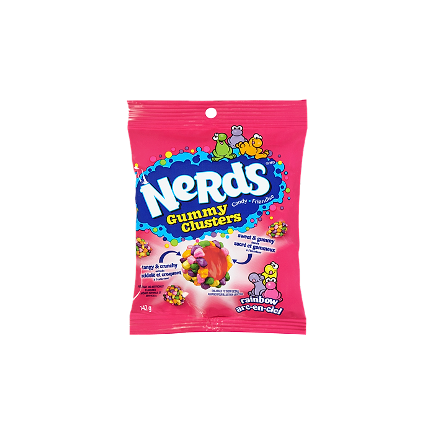 Nerds Gummy Clusters Peg Bags - Rainbow - Small - 86g - 12ct