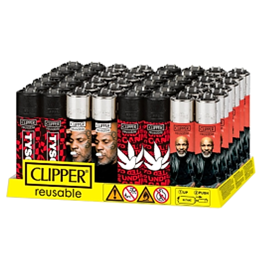 Clipper Mike Tyson Smoking Lighters #3- 48ct
