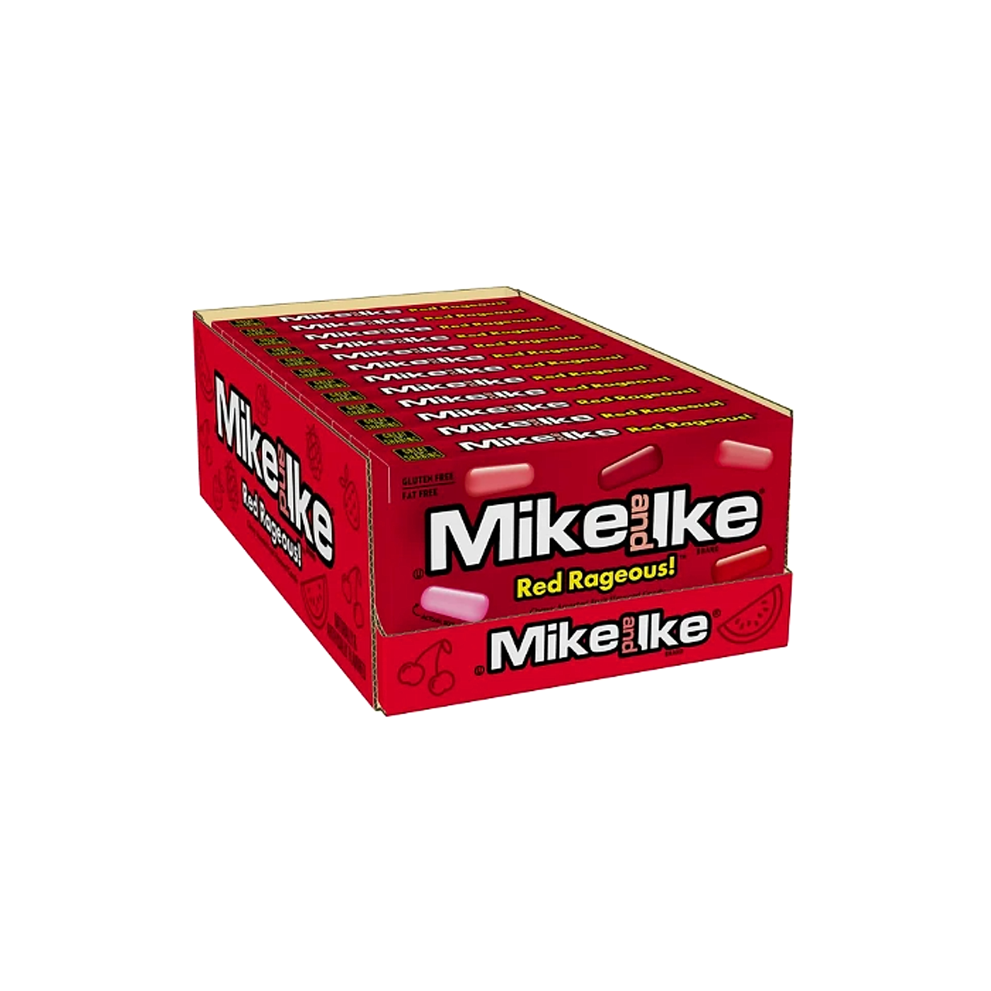 Mike and Ike Flavoured Candy Theater Box - Red Rageous - 120g -12ct