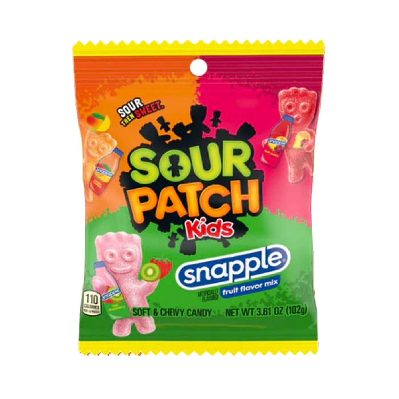 Sour Patch Kids Peg Bags - Snapple - 103g -12ct
