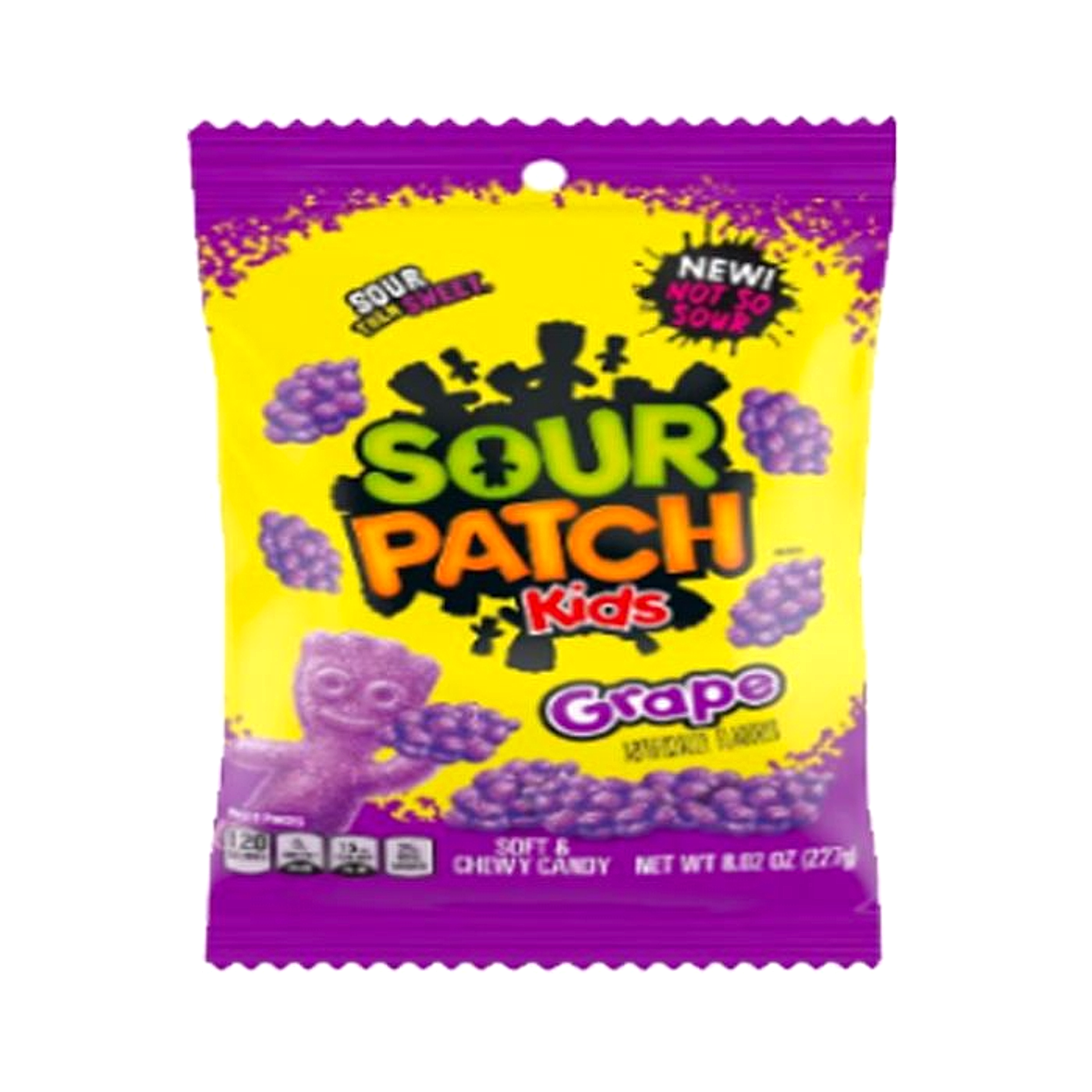 Sour Patch Kids Peg Bags - Grape - 103g -12ct