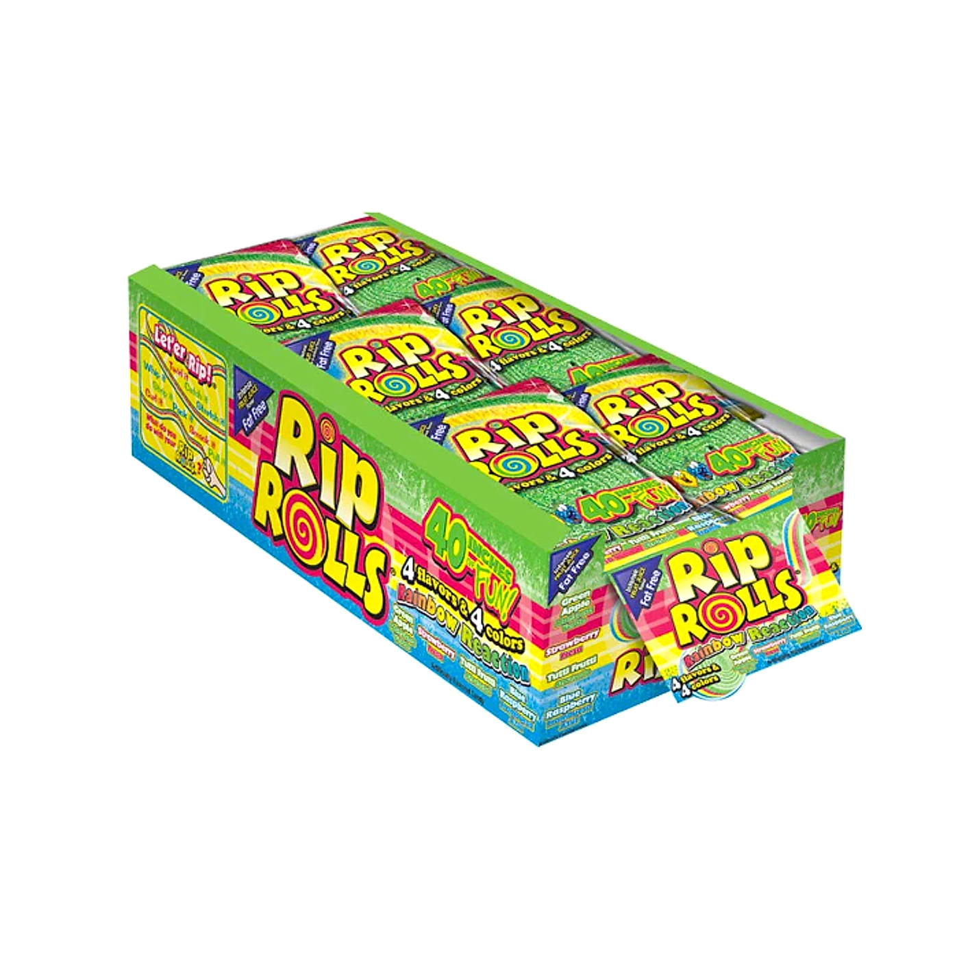 Rip Rolls Candy Bar - Rainbow Reaction - 24ct