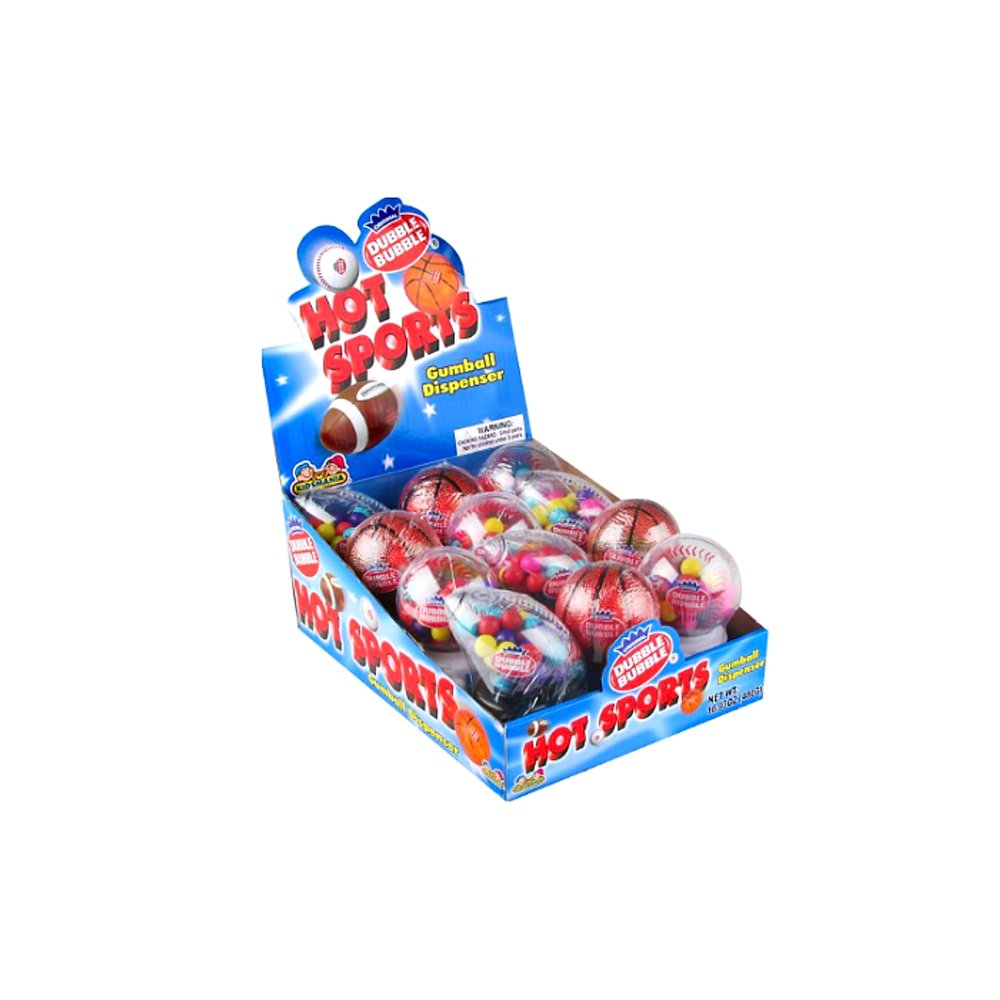 Hot Sports Dubble Bubble Gumball Dispenser 40g - 12ct