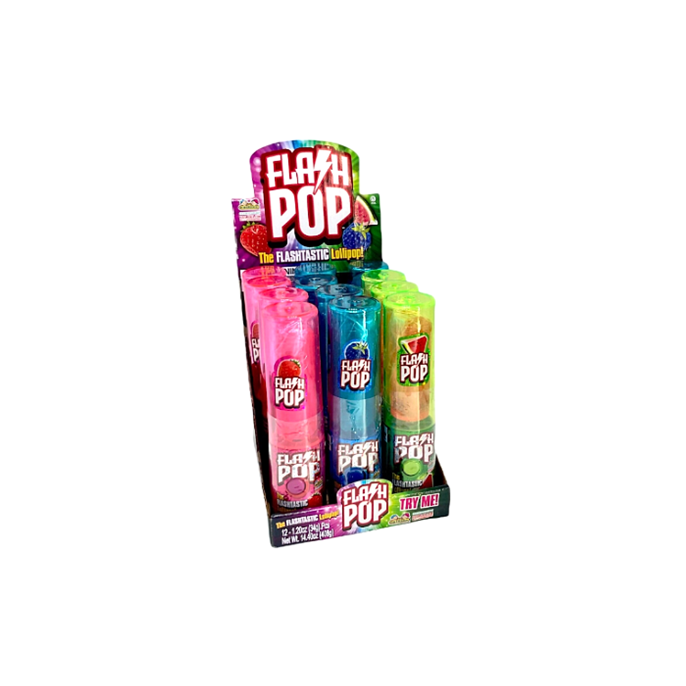 Baby Flash Pop Lollipop 17g - 12ct