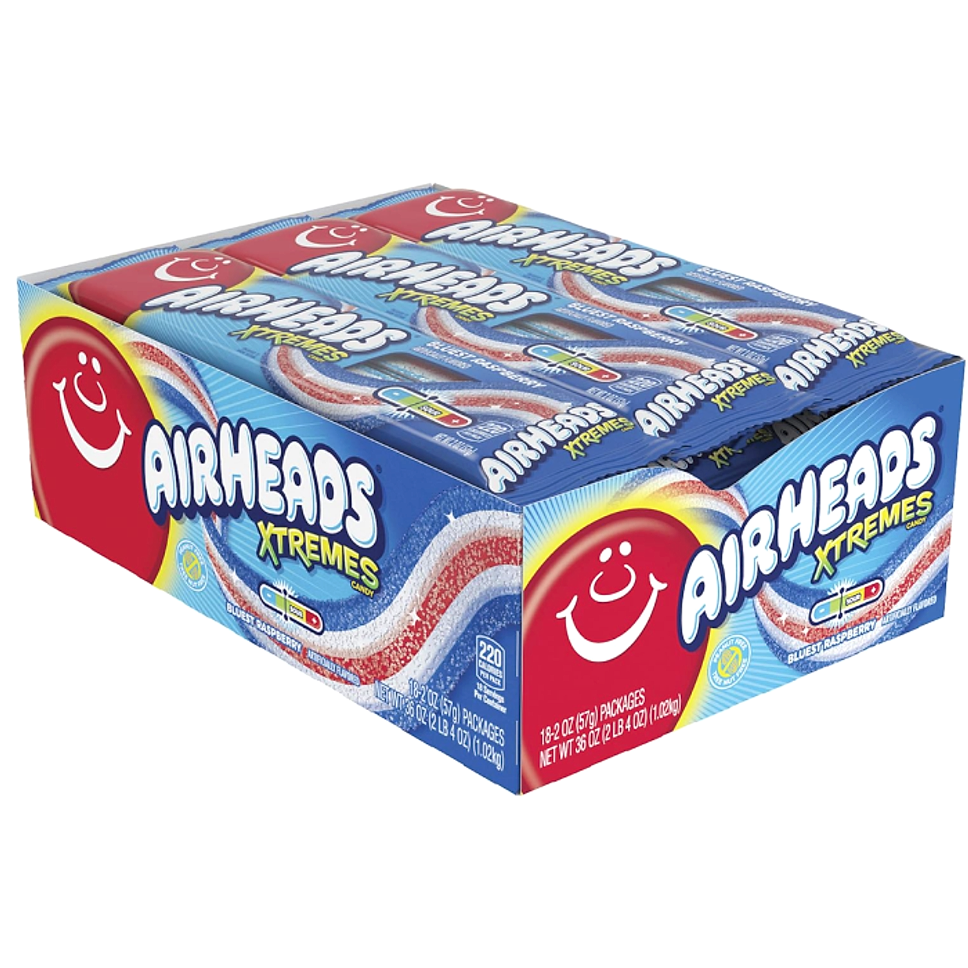 Airheads Xtremes - Bluest Raspberry - 57g -18ct
