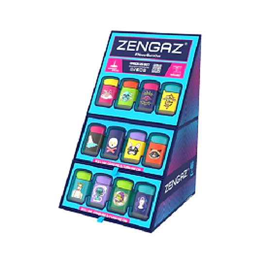 Zengaz Mega (ZL-12) Series 5 Jet Rubberized Cube Lighters - 48ct