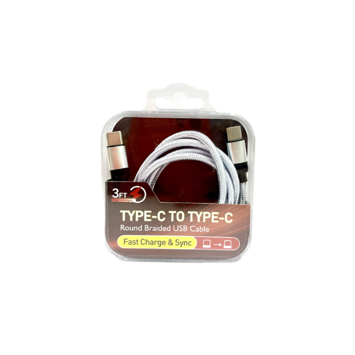 3Ft Fast Charger Type-C to Type-C Cable - 24ct
