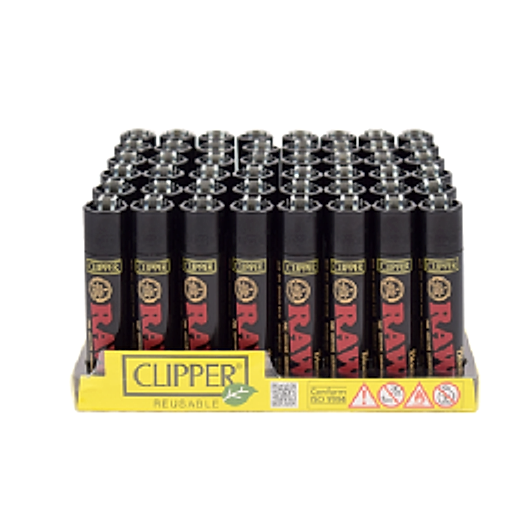 Clipper RAW Black Series Lighters - 48ct