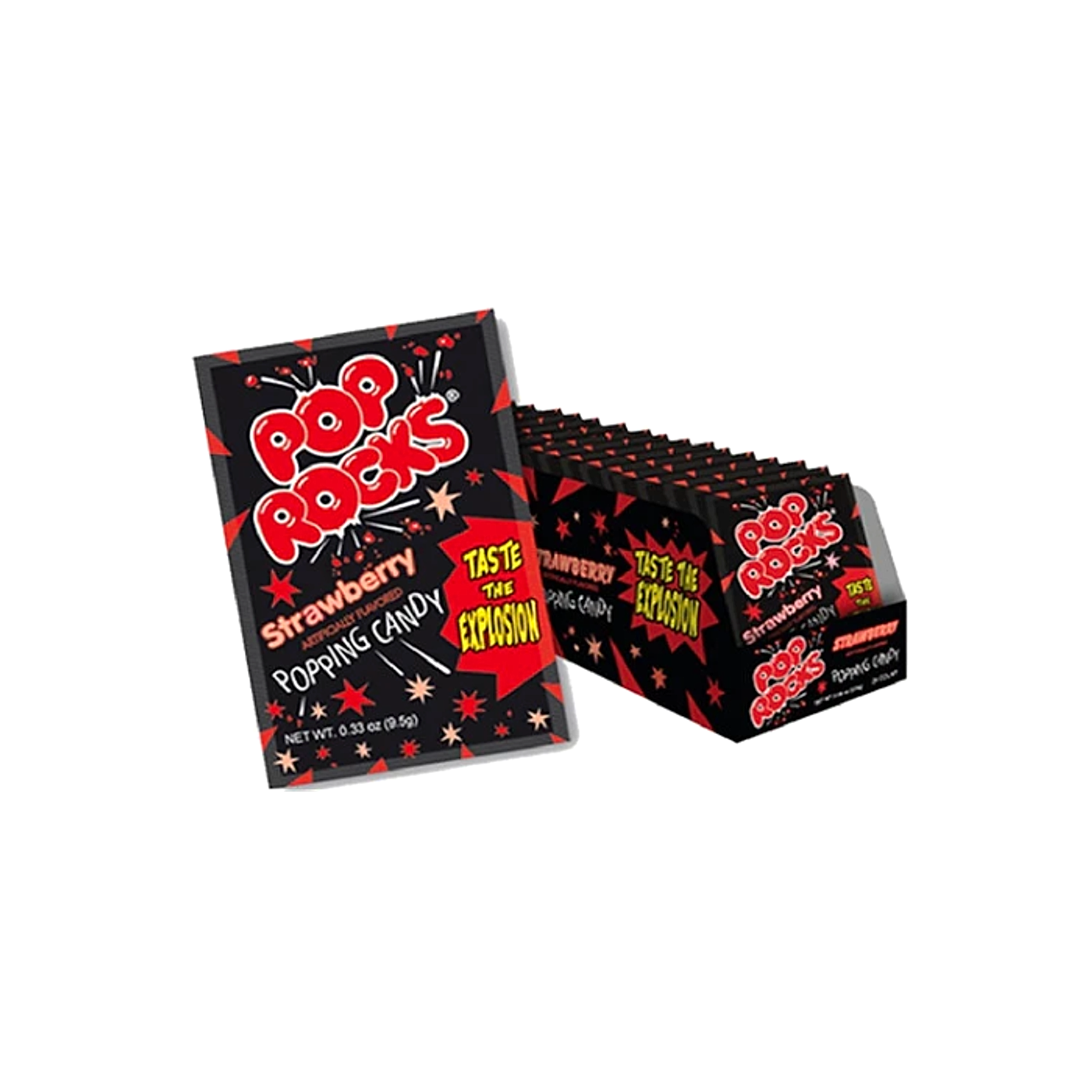 Pop Rocks Popping Candy - Strawberry  - 10g -24ct