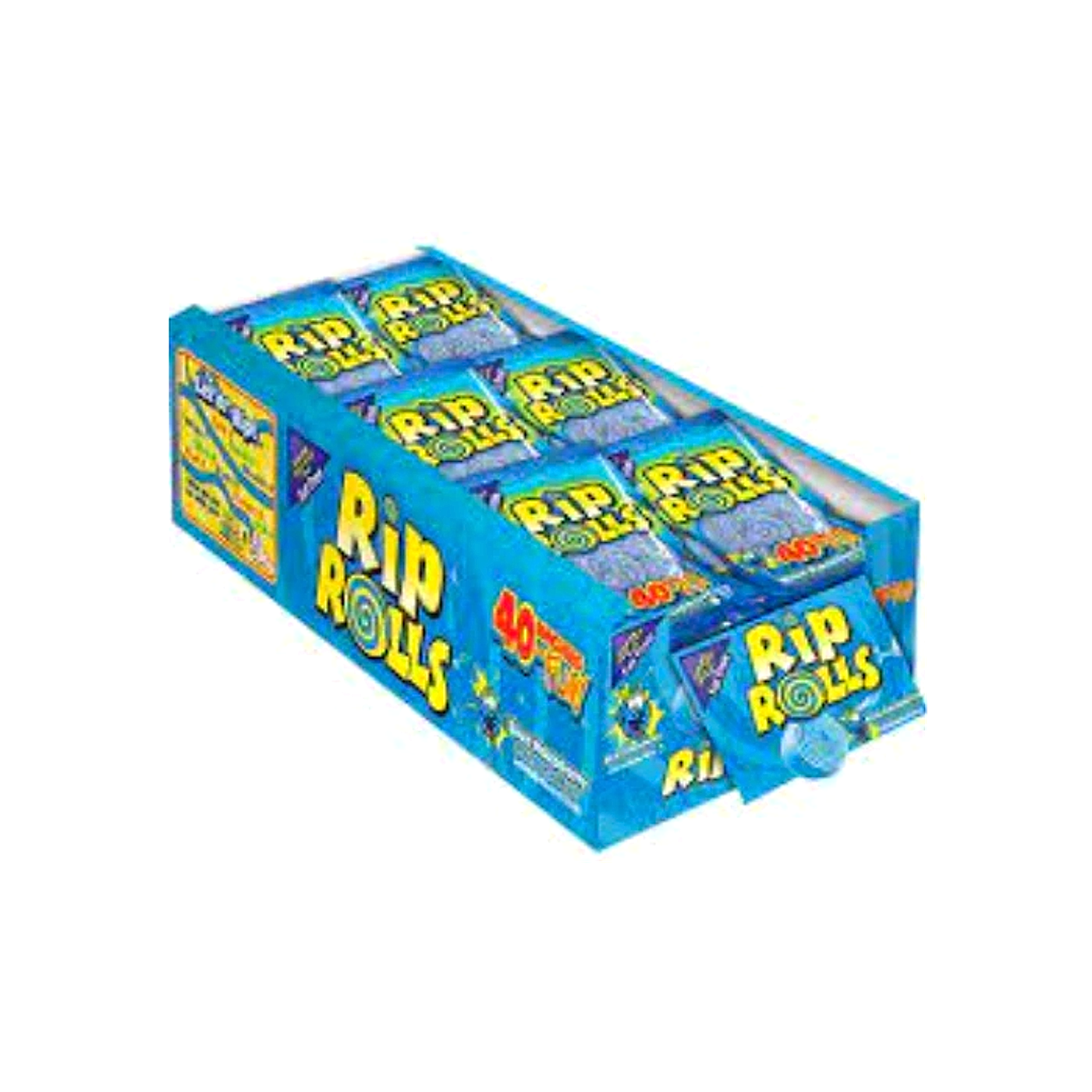 Rip Rolls Candy Bar - Blue Raspberry - 24ct