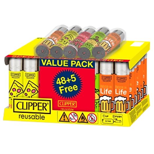 Clipper Famous Food Lighters- 48ct