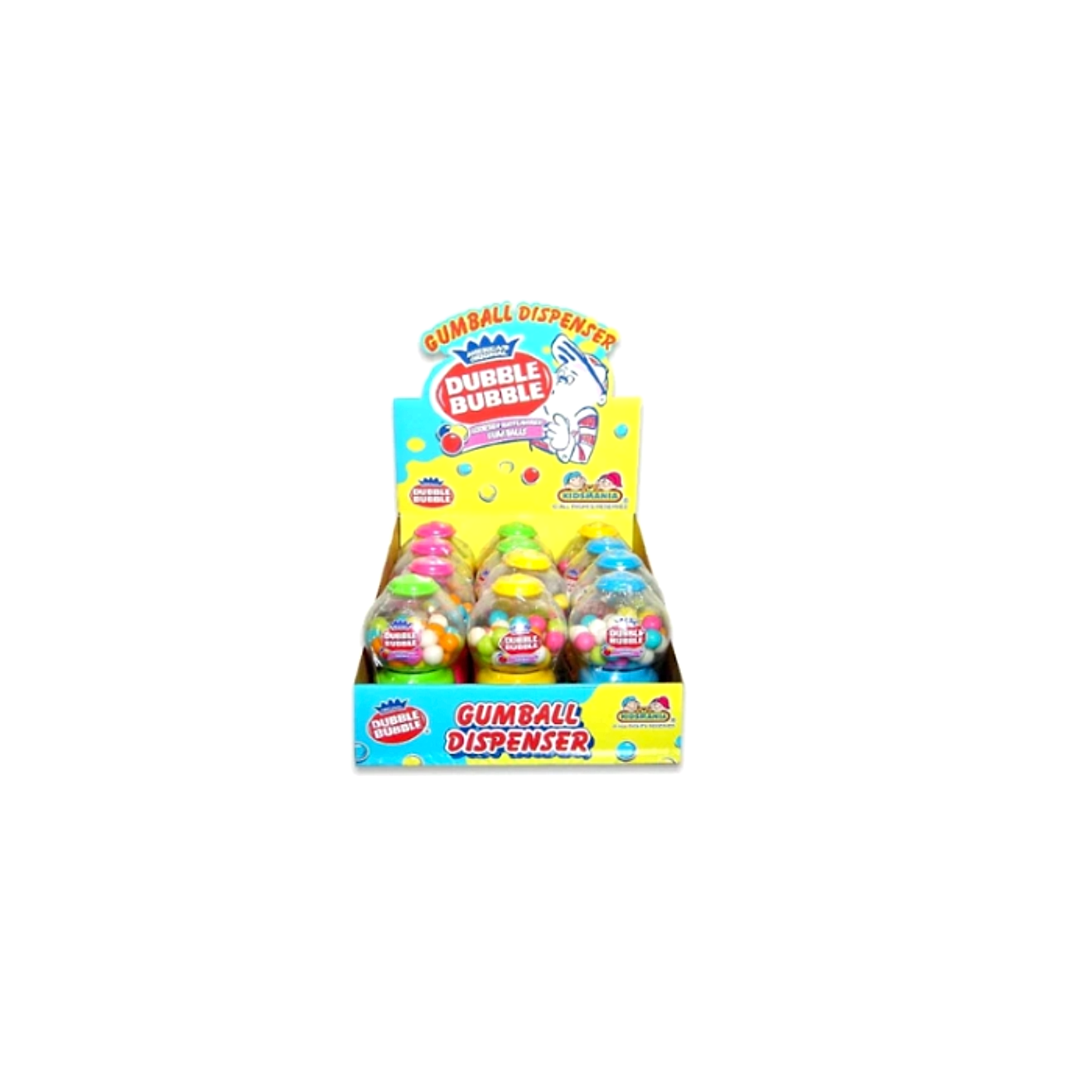 Kidsmania Dubble Bubble Mini Gumball Dispenser 40g - 12ct