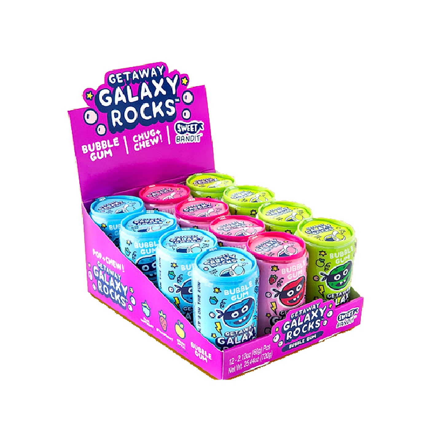 GetAWay Galaxy Rocks Candy 60g - 12ct