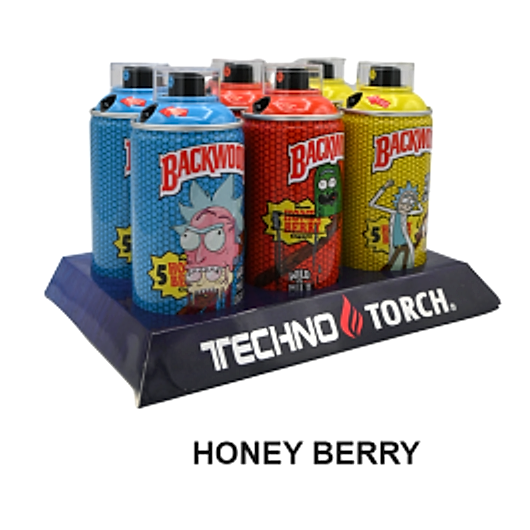 5" Techno Small Spray Can Torch Lighters - BW Honey Berry - 6ct