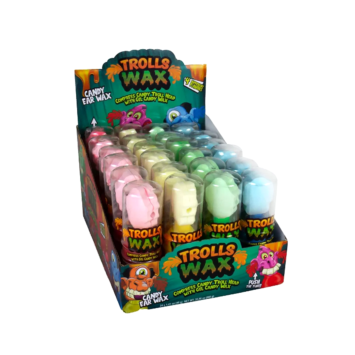 Trolls Wax Candy - 24ct