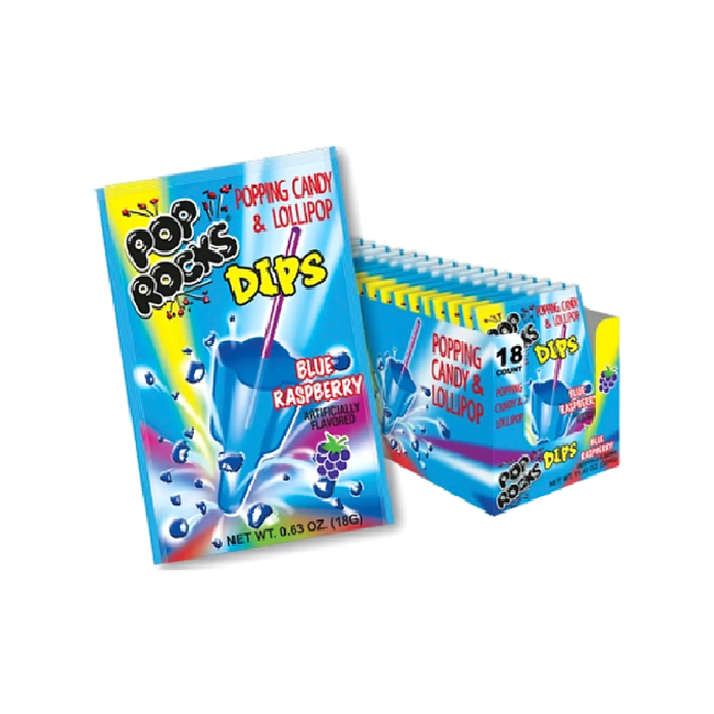 Pop Rocks Dips - Blue Raspberry- 18g -18ct