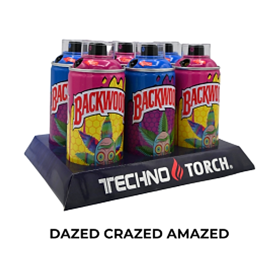 5" Techno Small Spray Can Torch Lighters - Dazed Crazed Amazed- 6ct