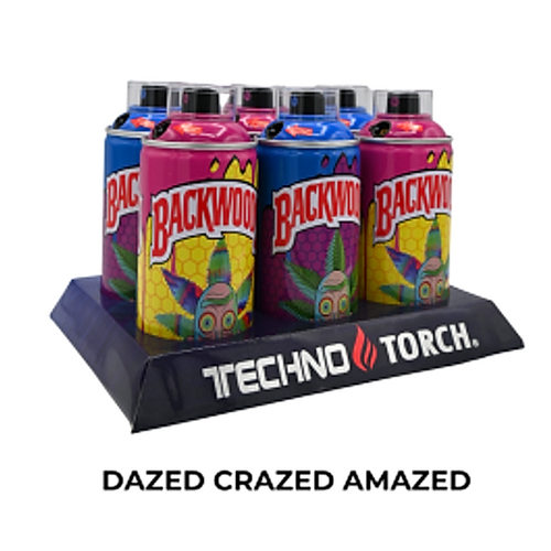 5" Techno Small Spray Can Torch Lighters - Dazed Crazed Amazed- 6ct