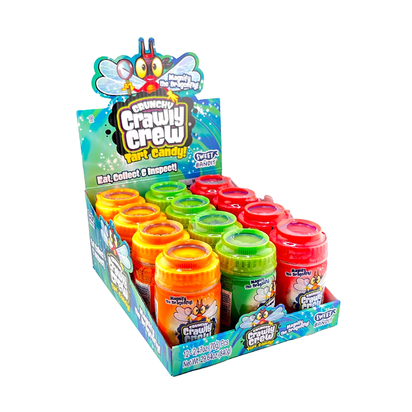 Crunchy Crawly Crew Tart Candy 70g - 12ct