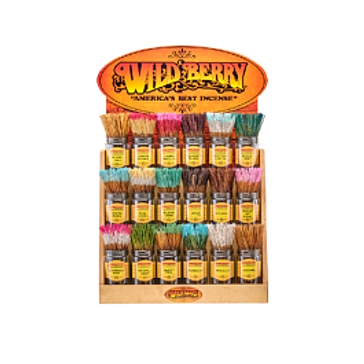 Wild Berry 11" Incense Stick Display- 18 Jars