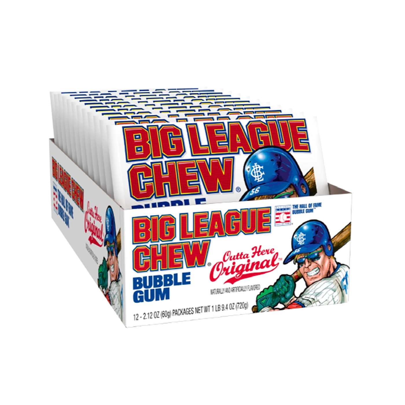 Big League Chew Gum- Original - 12ct