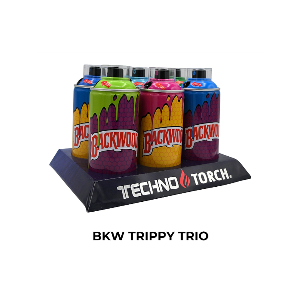 5" Techno Small Spray Can Torch Lighters - Graffiti - 6ct