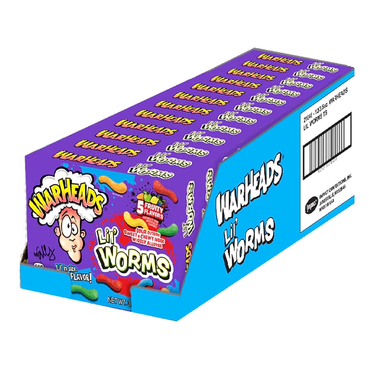 Warheads Lil' Worms Theatre Box - 12ct