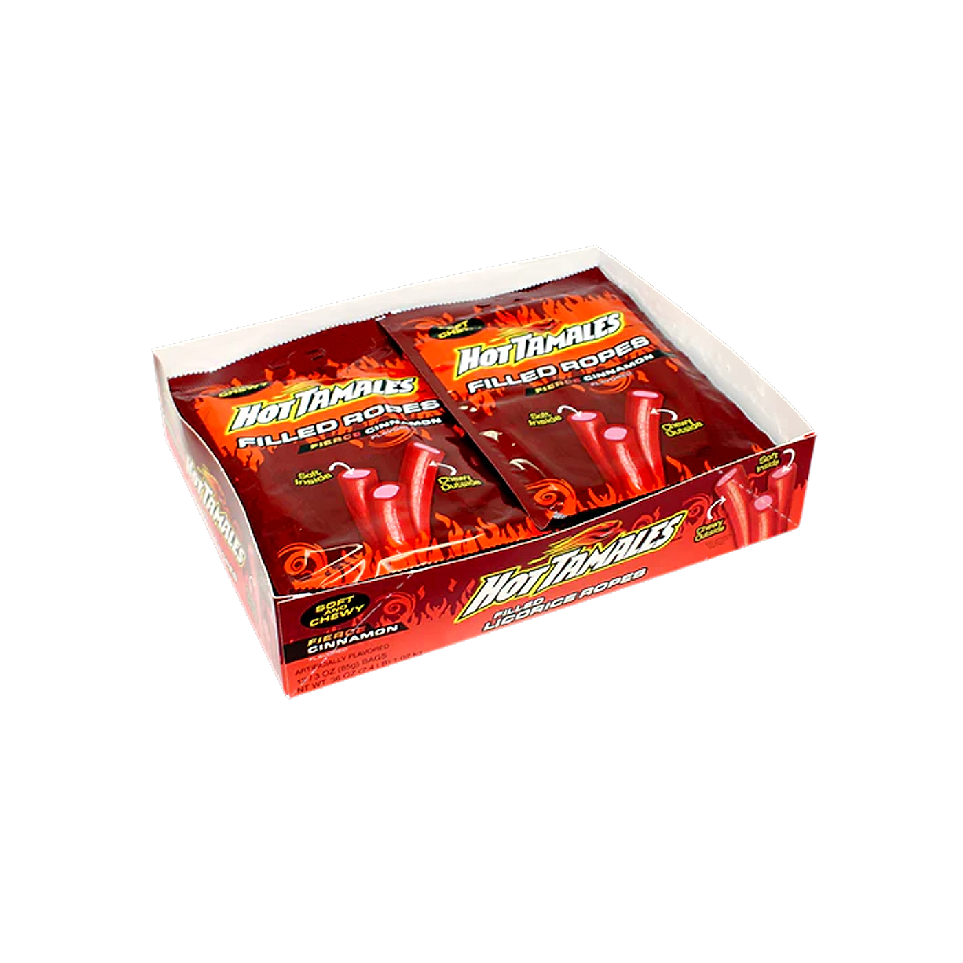 Hot Tamales Filled Licorice Ropes - 12ct