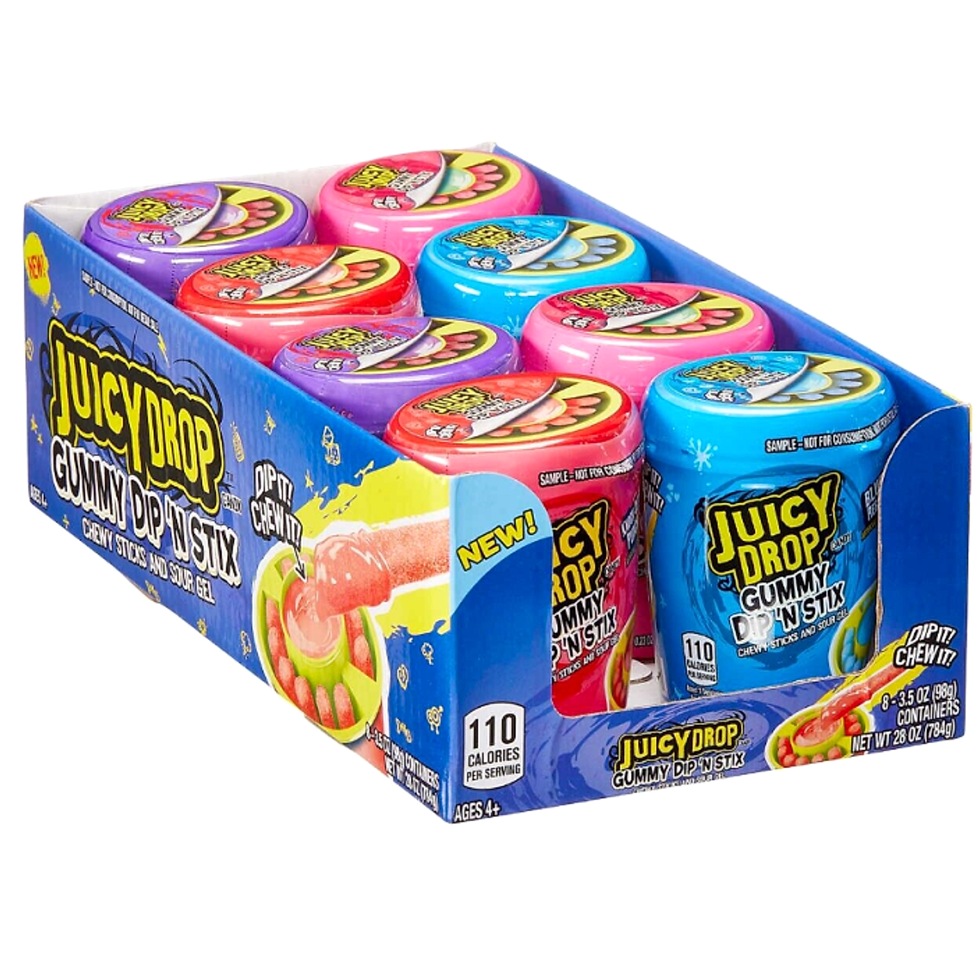Juicy Drop Dip'N Stix Candy 97g - 8ct