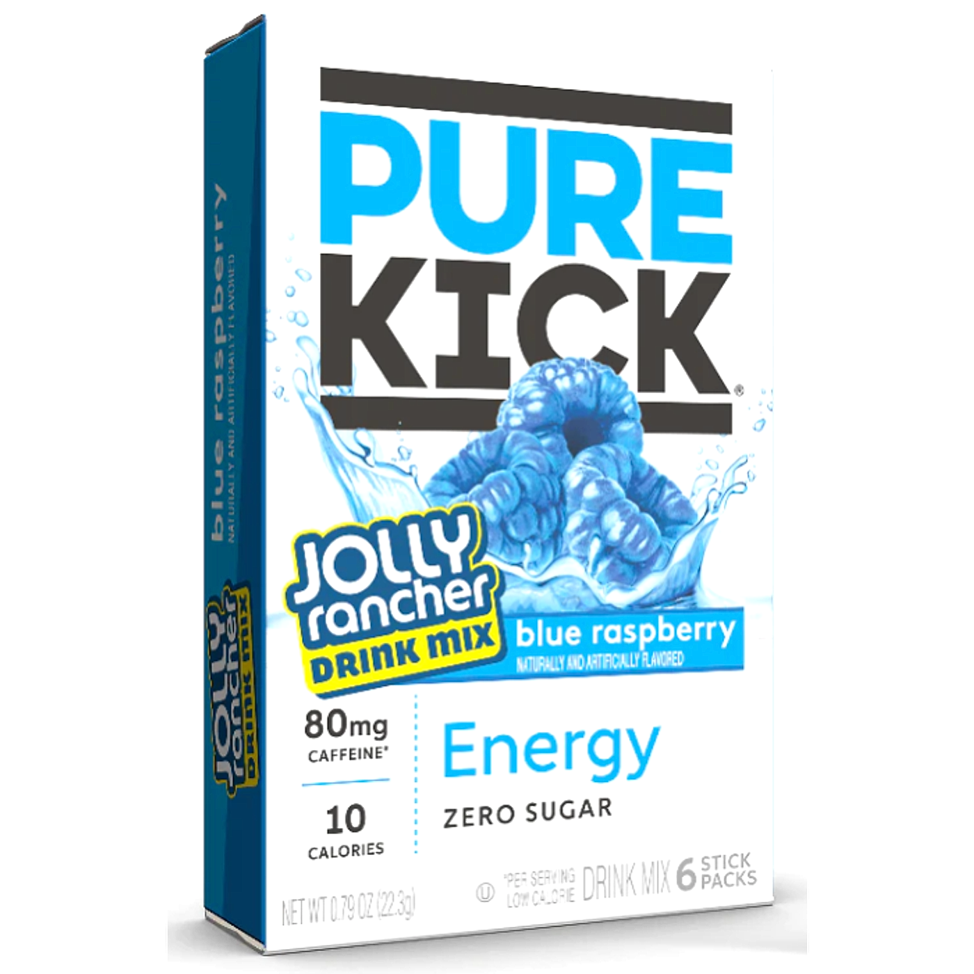 Pure Kick Energy Drink Mix- Blue Raspberry - 6ct/6pk