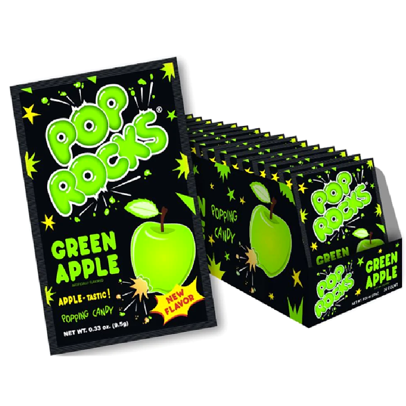 Pop Rocks Popping Candy - Green Apple - 10g -24ct