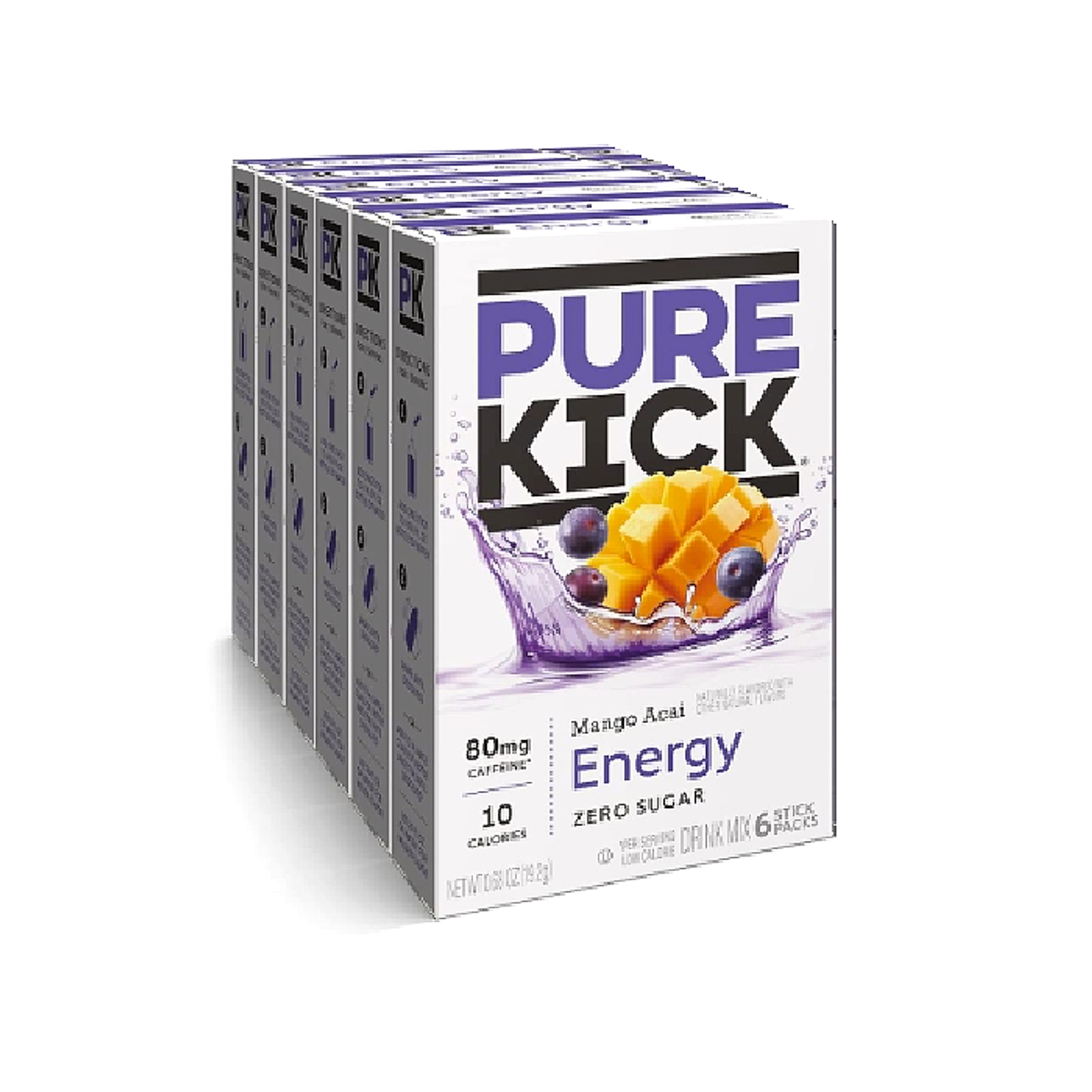Pure Kick Energy Drink Mix- Mango Acai - 6ct/6pk