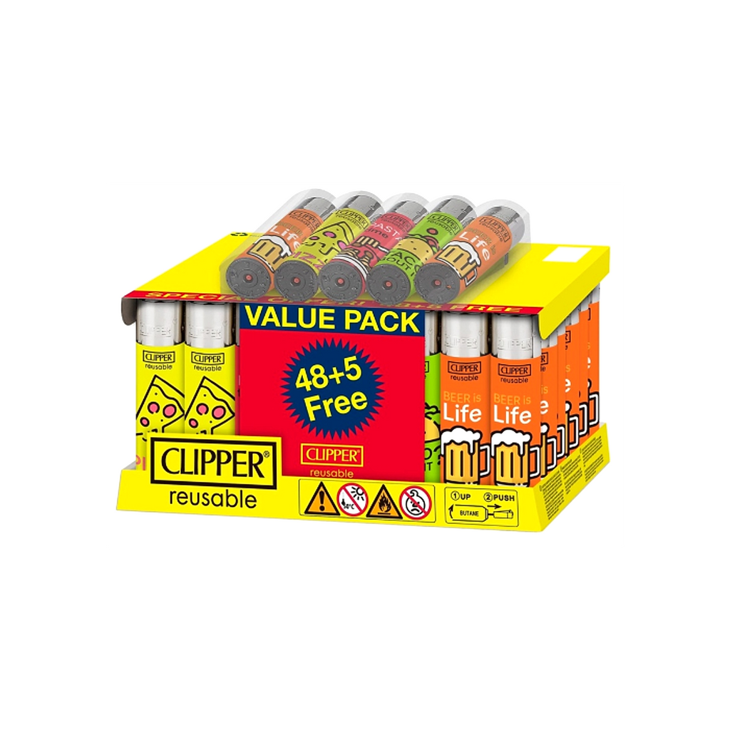 Clipper Famous Food Lighters- 48ct
