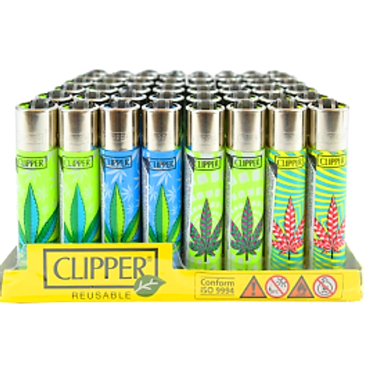 Clipper Dollar Leaves Series Lighters - 48ct
